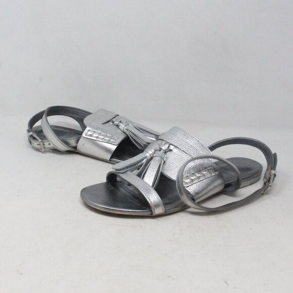 Burberry #PSYEYG Bethany Tassel Sandals Size 37.5 - Picture 1 of 9